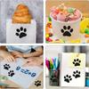 500pcs Pet Paw Prints-Transparent Sticky Bottom, Black & White Minimalist Dog & Cat Paw Sticky Labels for-Perfect for Pet Owners