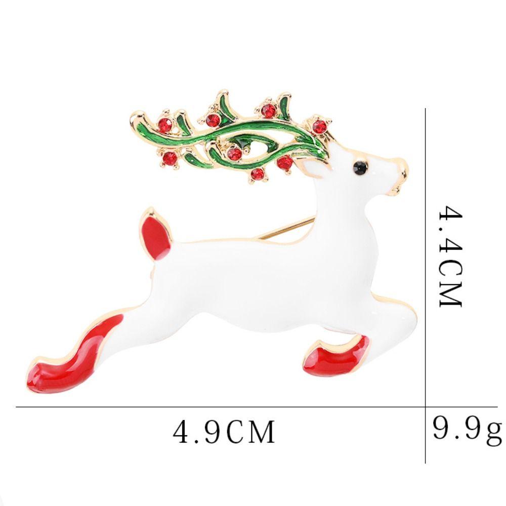 Snowman Santa Rhinestone Badge Fashionable New Year Pins Christmas Brooch  New Year Jewelry