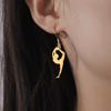 Cazador Stainless Steel Gymnast Yoga Drop Earrings Gold Color Jewelry Earrings for Women 2026 Trending Birthday Mother Day Gift
