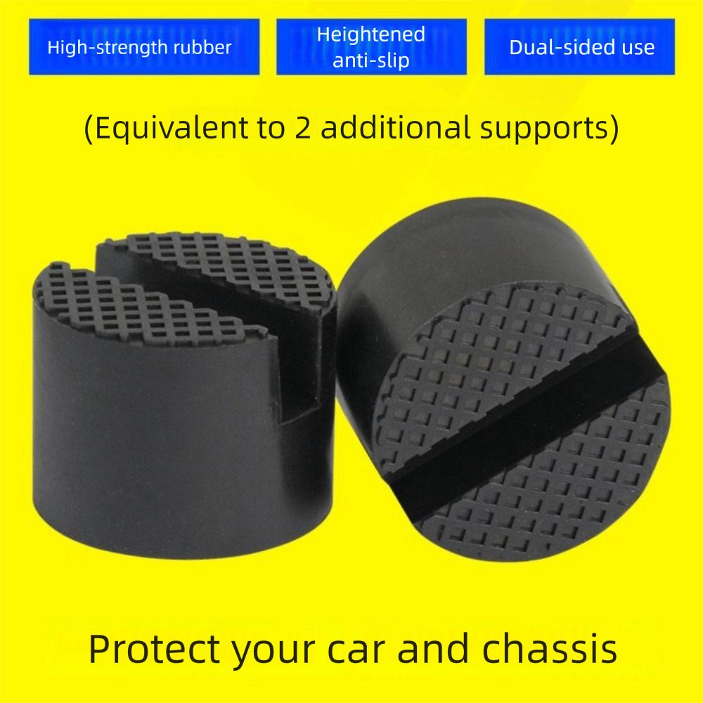 Durable Car Jack Rubber Pad Slotted Rail Hydraulic Slotted Jack Stand Pad Wear Resistant Floor Lifting Rubber Pad