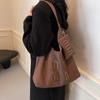 Jednoduchá jednobarevná kabelka, módní taška přes rameno, retro pu dámská taška, velká kapacita, všestranná dámská taška
