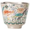 Plating Silver Ceramics Teacup Hand-painted Fish Master Cup Retro Tea Bowl Chinese Kung Fu Teaset Drinkware Teaware Tea Ceremony