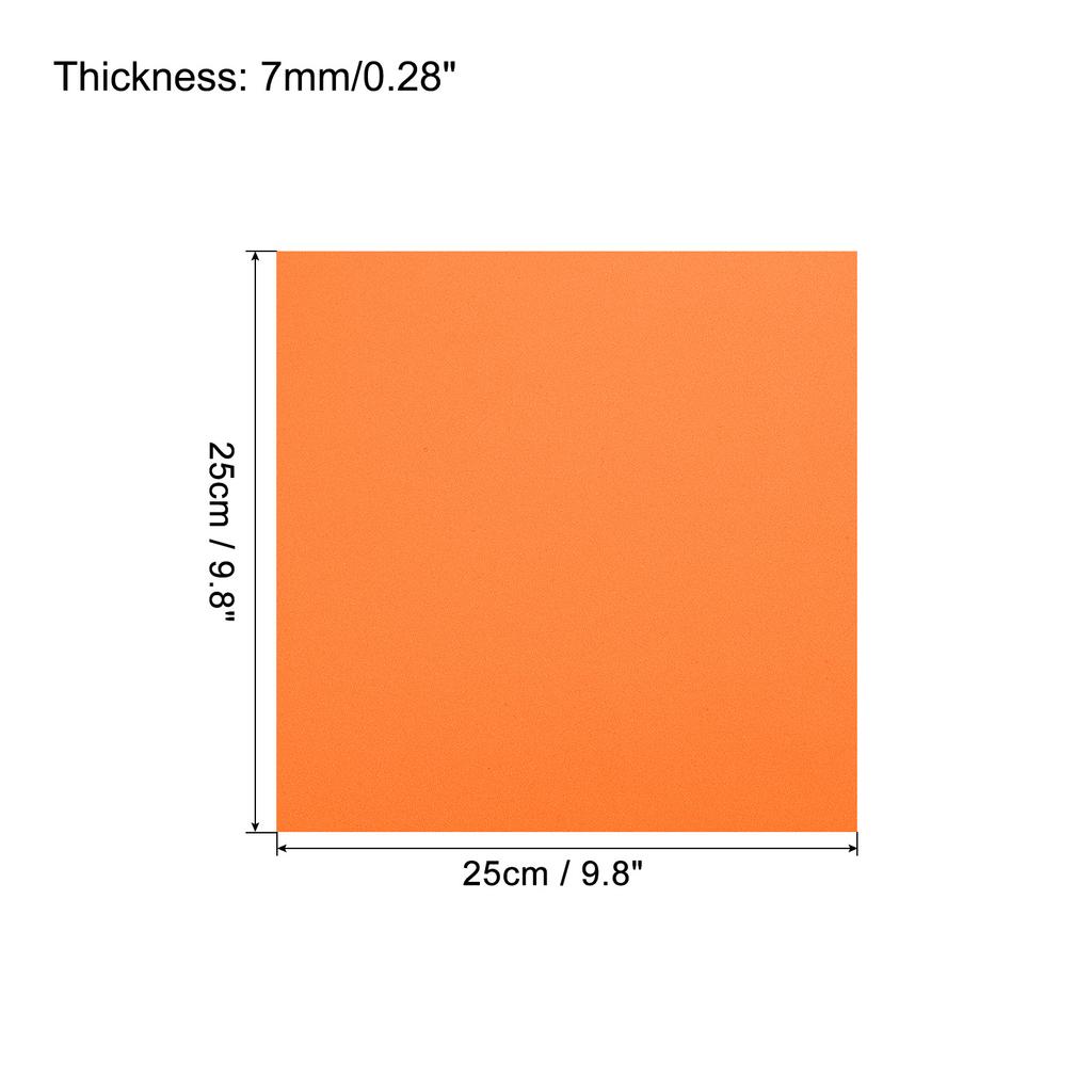EVA Foam Sheets Orange 9.8 Inch x 9.8 Inch 3/5/7/10mm Thick Crafts Foam Sheets for Costumes, Arts and Crafts Projects
