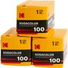 Kodak Kodacolor 100 35mm 36-exposure color negative film, 3-roll set.