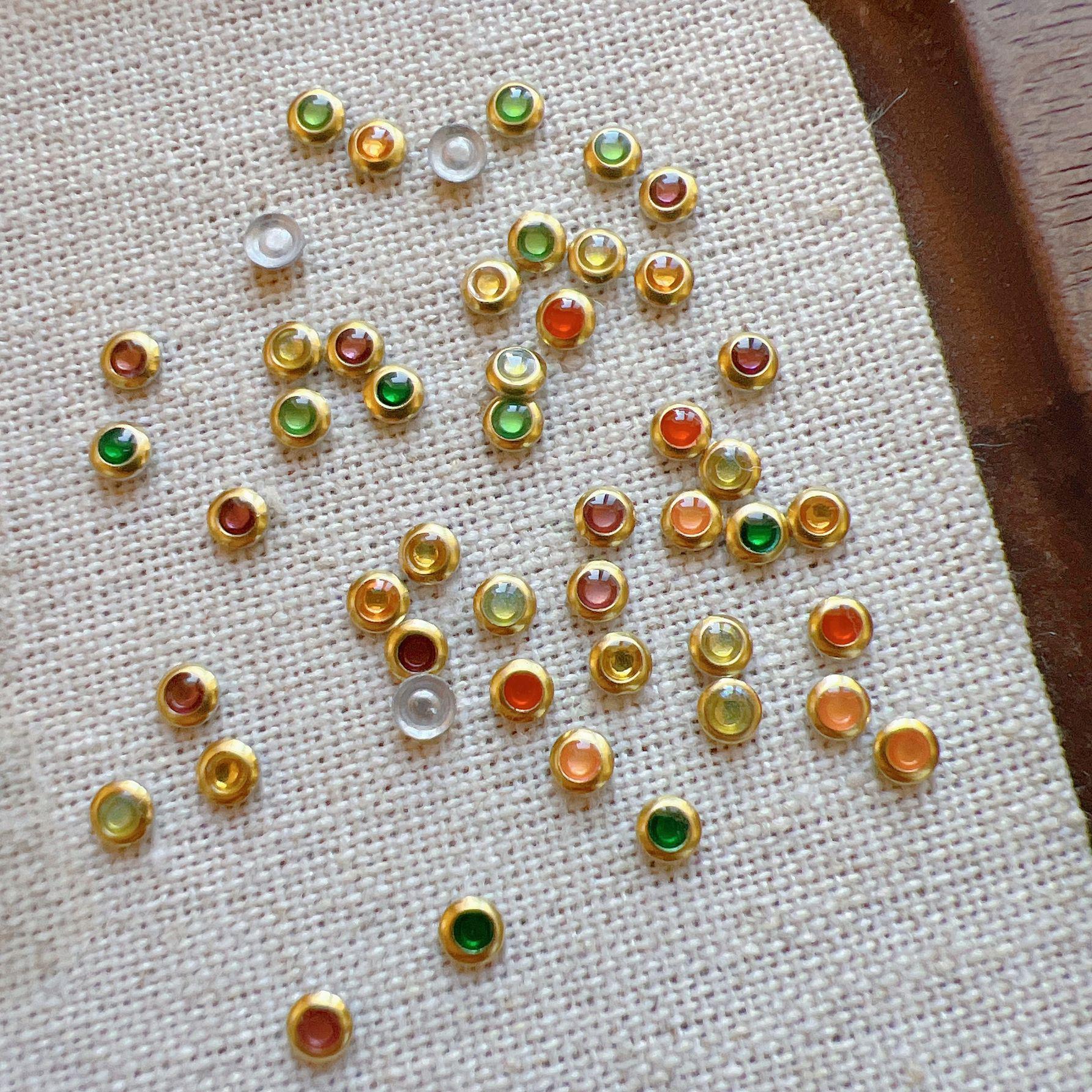 3mm Mixed Color Resin Nail Art Rivet Ornaments 500 pcs