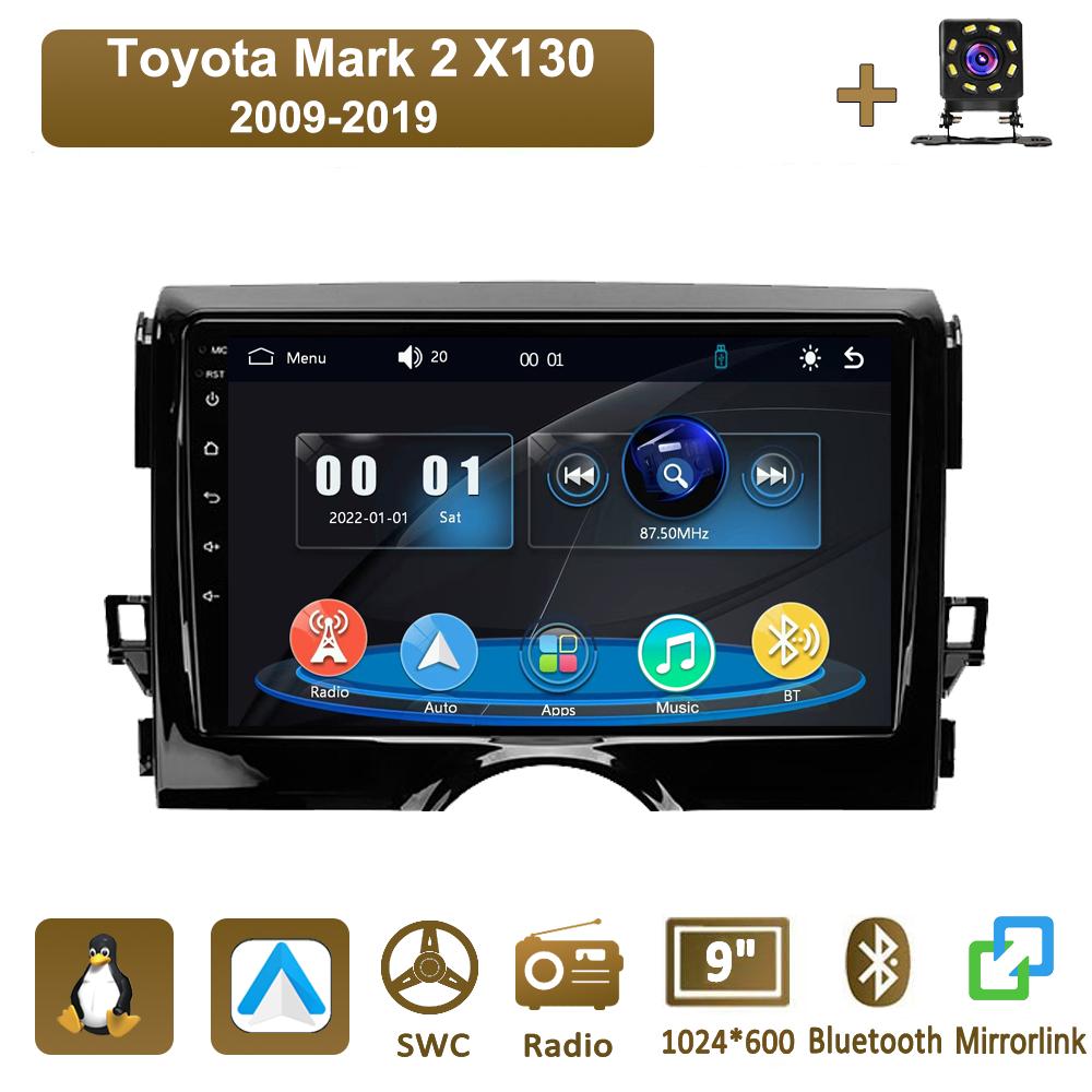 

Icreative Car Radio Multimedia MP5 Player Head Unit Stereo BT For Toyota Mark 2 X130 2009-2019 чёрный