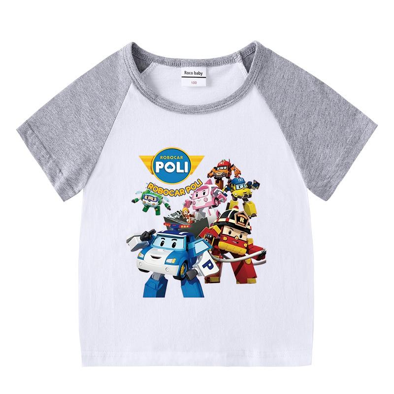Kids' Color Block Summer Sports Set: Short-Sleeve T-Shirt & Hot Pants.