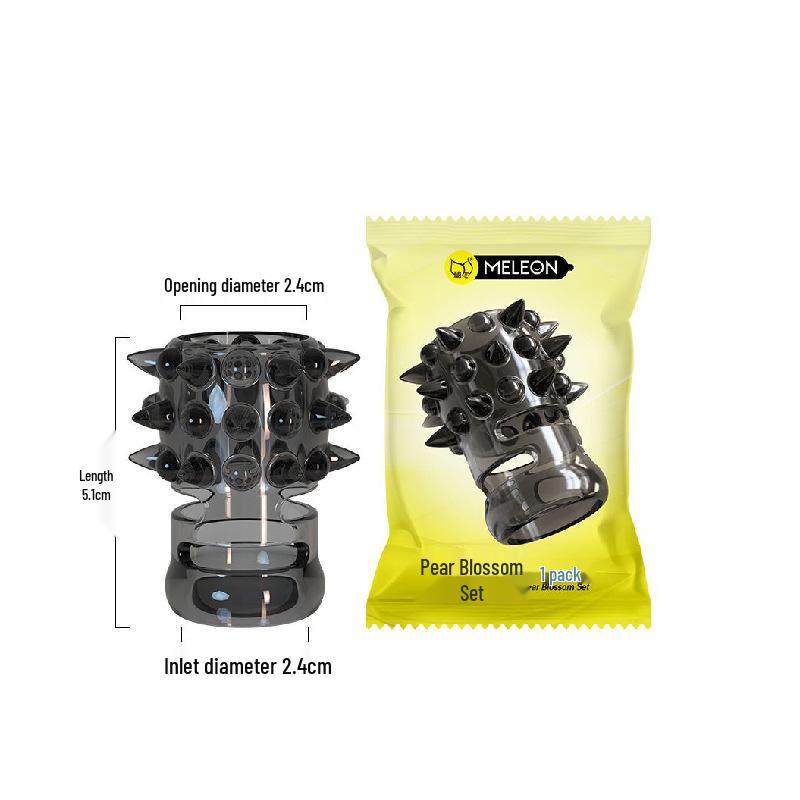 Raupen Analkristallstöpsel & Dornen Kristallhülle Herren Tragbares Penisring-Set