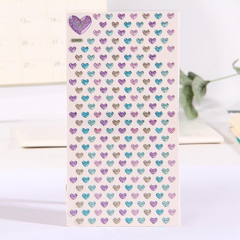 Crystal Love Star Sticker 3D Shiny Three-Dimensional Sticker Phone Notebook Diary DIY Decorative Scrapbook Sticker Girl Gift