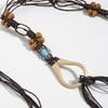 Boho Belt Knotted Ethnic Style Handmade Wooden Beads and Shells Women's Belt Leisure Vacation Style Exquisite Waist Rope