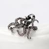 Women's Cute Octopus Brooch Pin Shiny Rhinestone Party Jewelry Scarf Gift