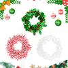 Cheerful Christmas Decorative Garland With Colorful Snowflake Candy Cane And Lush Leaves Green