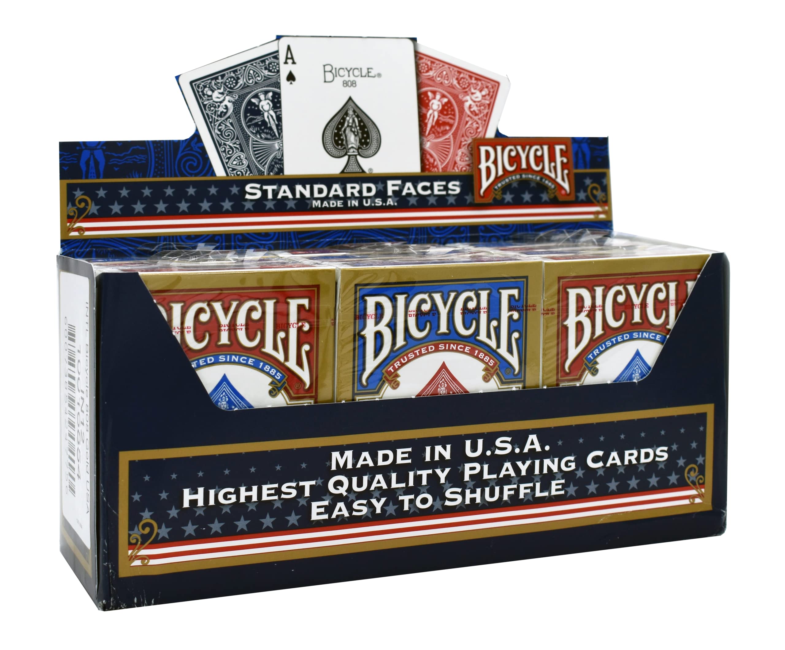 

BICYCLE Rider Back Standard Playing Cards, 12-Pack (6 Blue/6 Red)