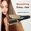 Pro Hairdressing Straightener Hairbrush Nylon Hair Straightening Double Brushes V Shape Comb Clamp Not Hurt Styling Tools DIY