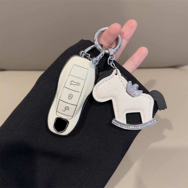 

Чехол для автомобильного ключа дистанционного управления TPU, защитный чехол для Porsche 911 9YA 970 718 981 911 Panamera Spyder Carrera Macan Boxster Cayenne