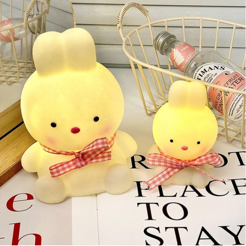 Wholesale Ins Style Rabbit Night Light Cartoon Cute Rubber Lamp For Sleep