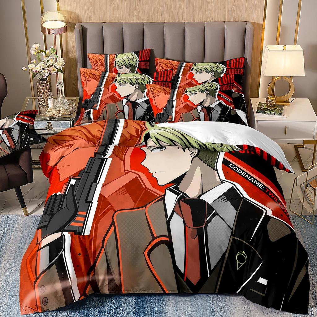 Anime SPY FAMILY Anya Bedding Set Single Twin Full Queen King Size Bed Set Kids Bedroom Duvetcover Duvet Cover Pillowcase