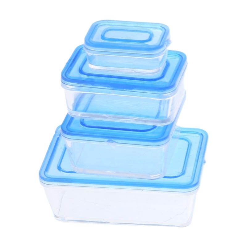 1:12 Dollhouse Fresh Keeping Box 4pcs Lunch Box DIY Kitchen Tableware Decoration