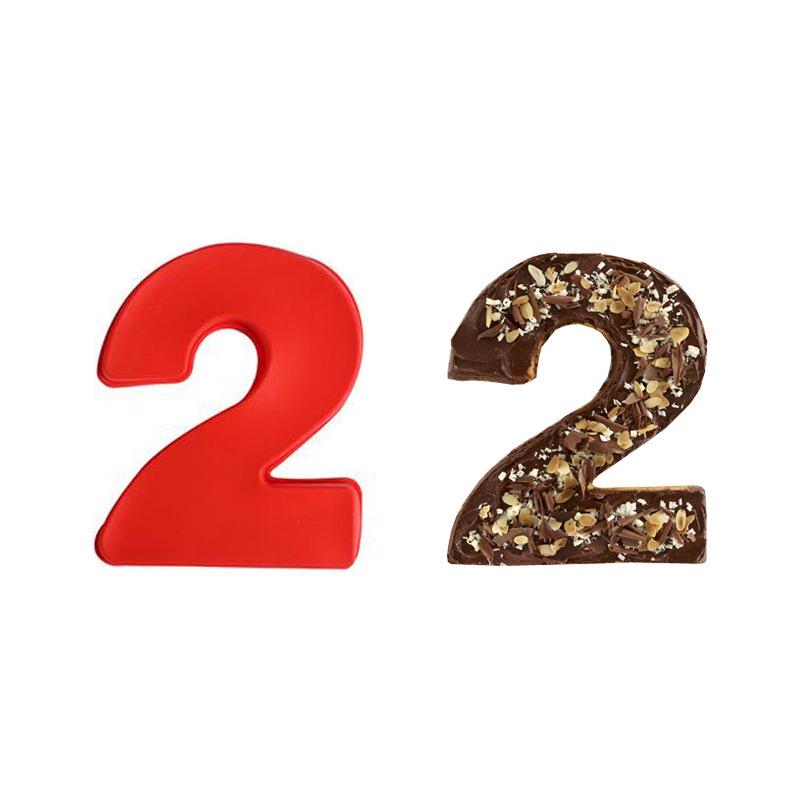 4-inch Cartoon Silicone Mold for Mousse, Chiffon Cakes & Desserts - Arabic Numbers