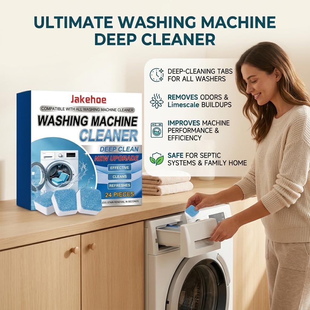 Washing Machine Cleaning Tablets Removing Mold & Scale Eliminate Odors Reduce Bacterial Growth Powerful Washing Machine Cleaner