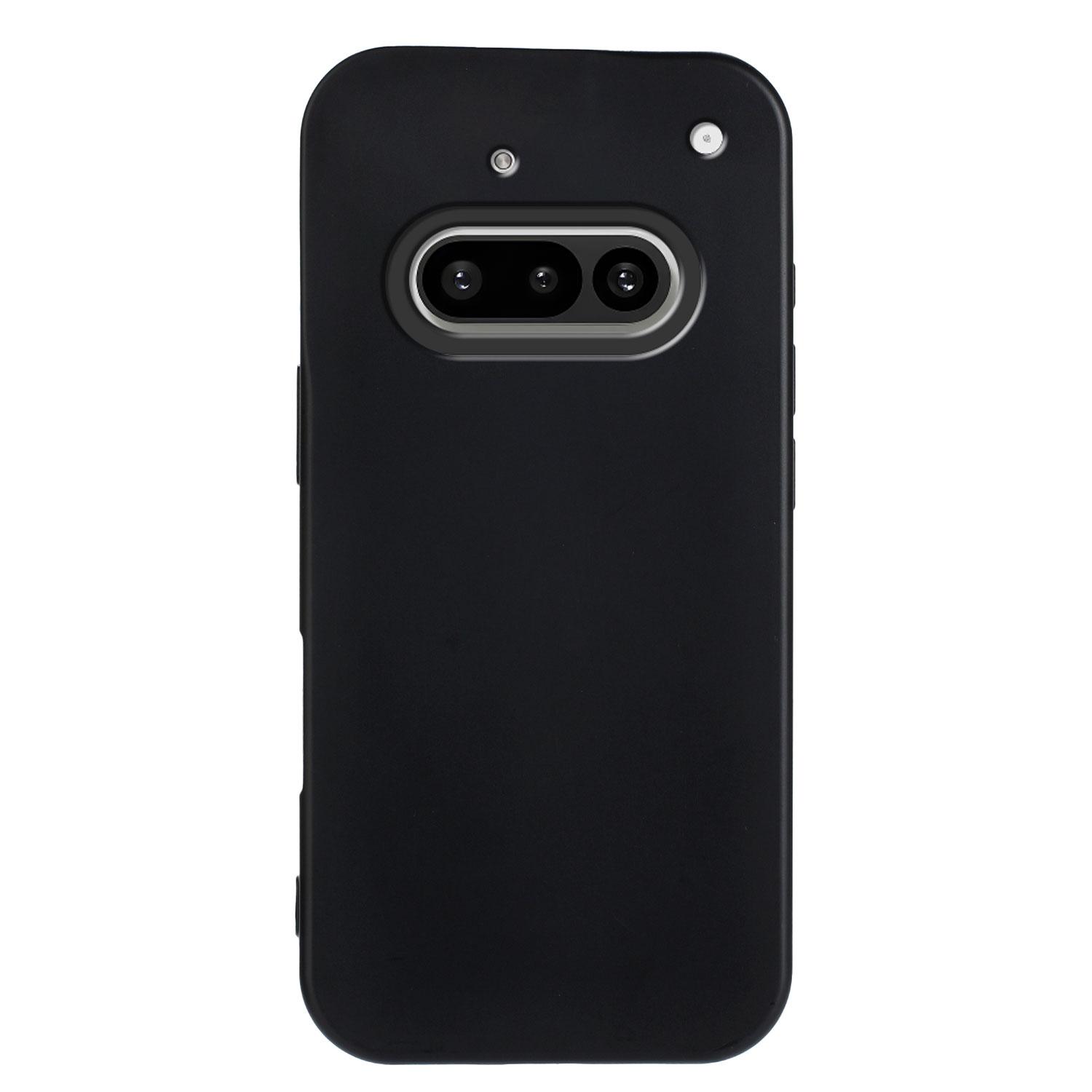 

For Nothing Phone (3a) TPU Case Soft Matte Anti-fingerprint Phone Back Cover Black