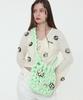 Acho Daisy Flower Knitted Pompon Crossbody Bag_Mint