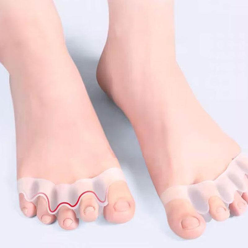 2Pc Silicone Toe Separator Fingers Feet Toe Spreader Hallux Valgus Bunion Corrector Toe Straightener Corrector Finger Separators