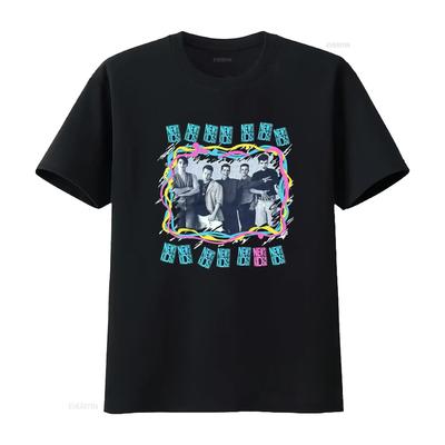 Vintage 1989 New Kids On The Block T-Shirt für Erwachsene Größe L Schwarz Lässig Atmungsaktiv Mode Dehnbar Vintage