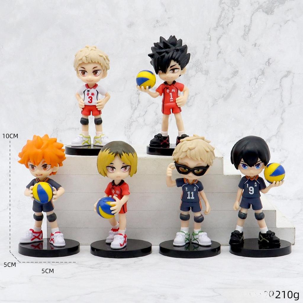 10cm Haikyuu Volleyball Shoyo Hinata Action Figure Q Version Tobio Kageyama koutsrou Figurine PVC Collection Doll Gift Kid Toys