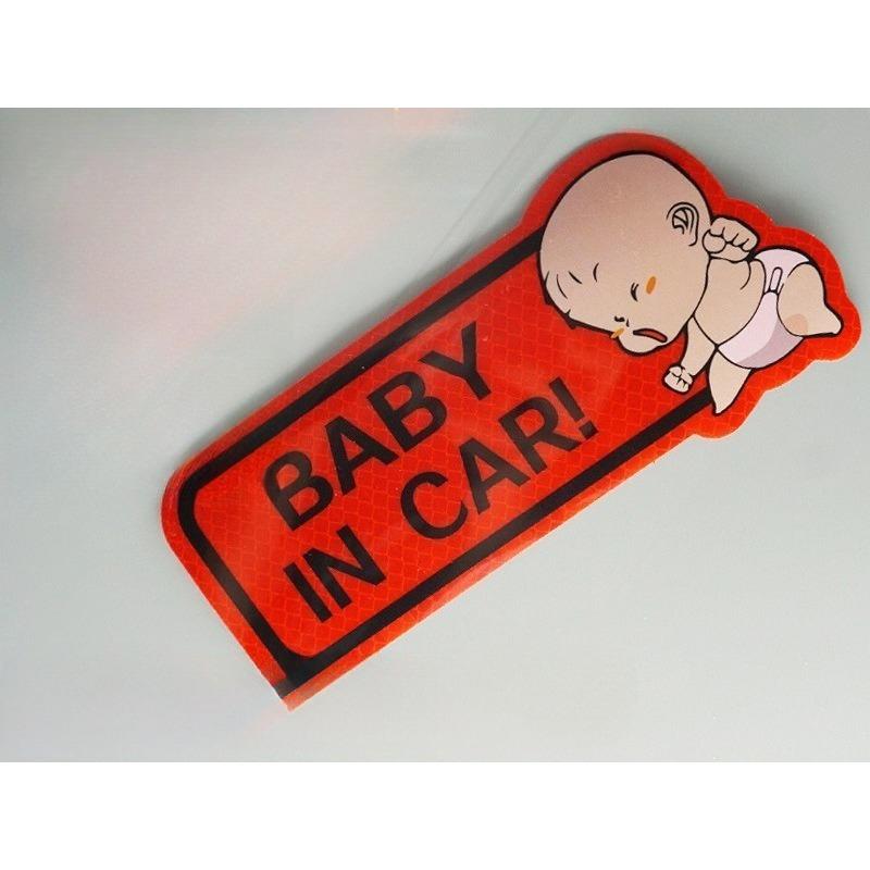 There Are Baby Car Stickers in The Car, Baby Babyincar Car Creative Rear Warning Stickers, Reflective Stickers