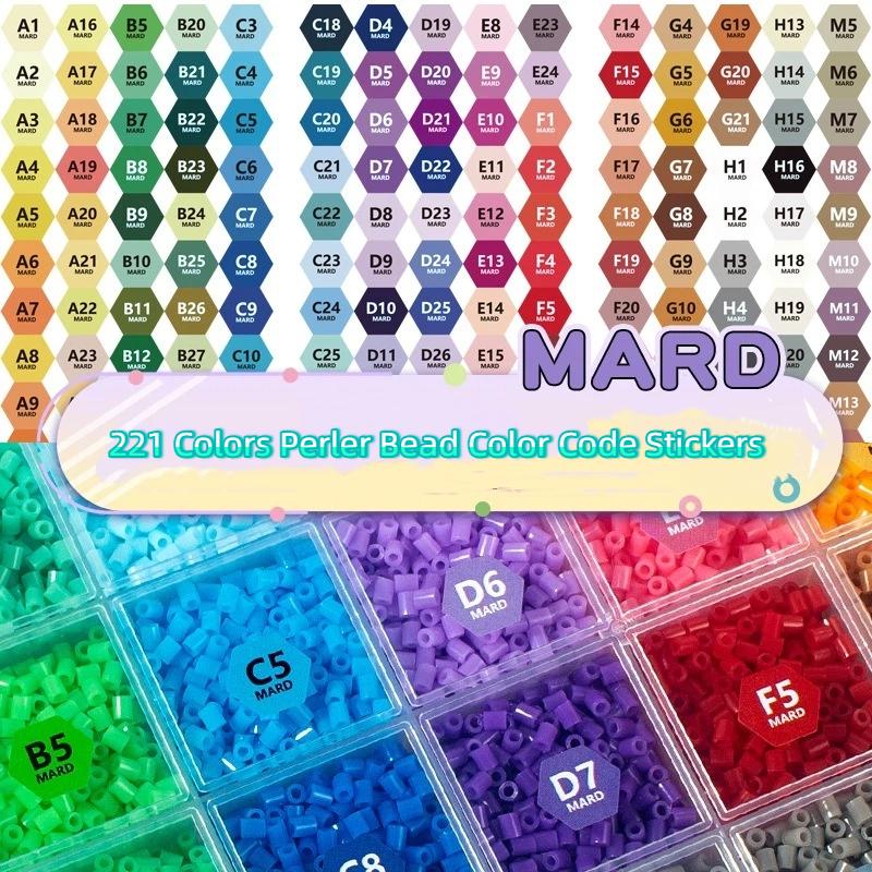 221/302 Color Code Square-Shaped Stickers Labels Stickers Storage Box Accessories Colorful