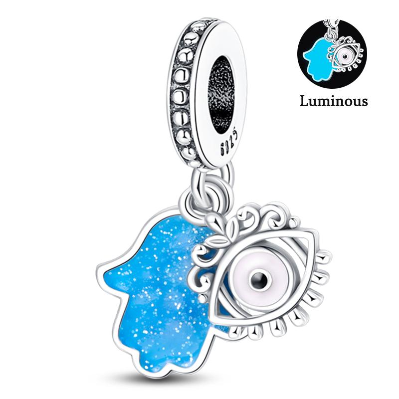 Charm Bead Components Compatible With Pan Copper Metal Firefly Ocean Star Butterfly Glowing Changing Color Trendy Authentic Original Bracelets Do It