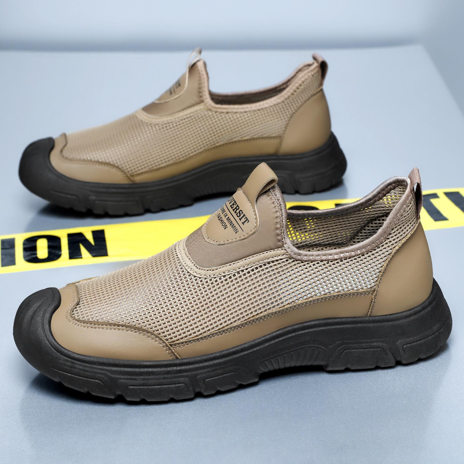 

Обувь мужская обувь лето новая сетчатая дышащая повседневная обувь на одном педале ленивая обувь легкая мягкая подошва обувь для папы 44