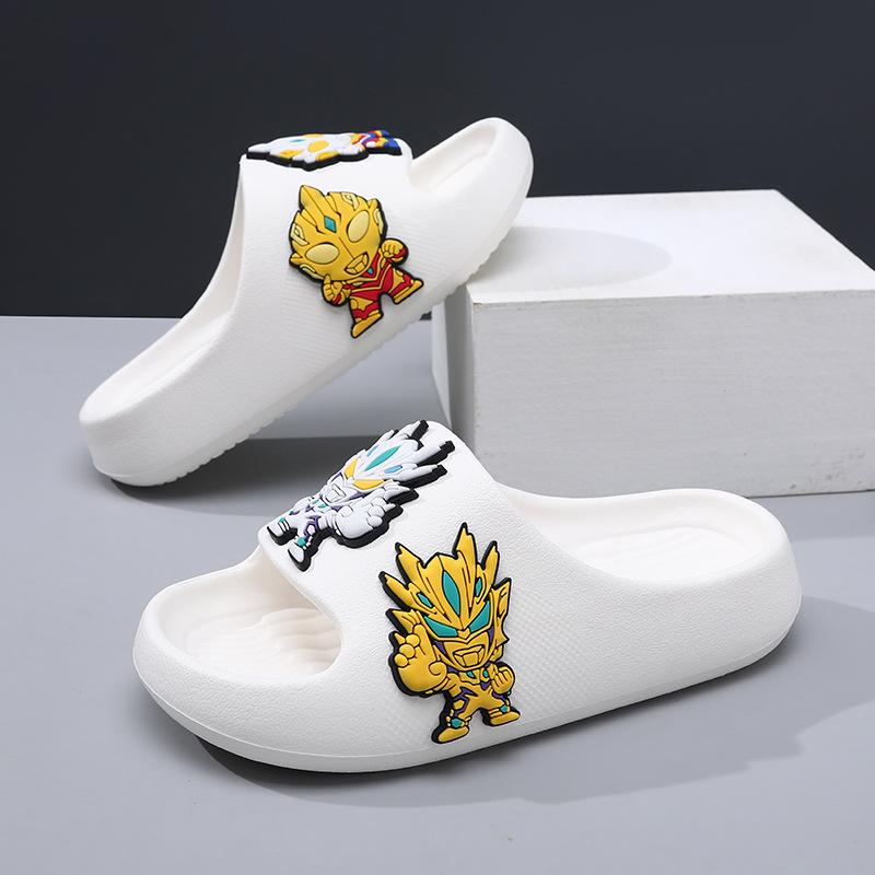 

Boys Durable Cartoon Ultraman Summer Slippers Breathable Nonslip Indoor Sandals White Ultraman,24/25