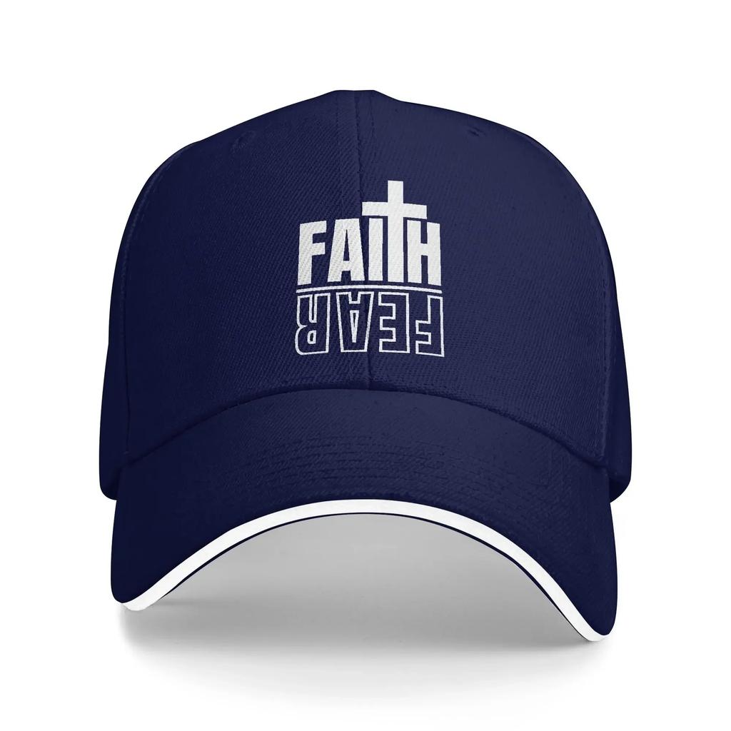 Summer Casual Baseball Cap Christian Faith Over Fear Hiking Fishing Trucker Hat UnisexTeens High Quality  Trendy Baseball Caps