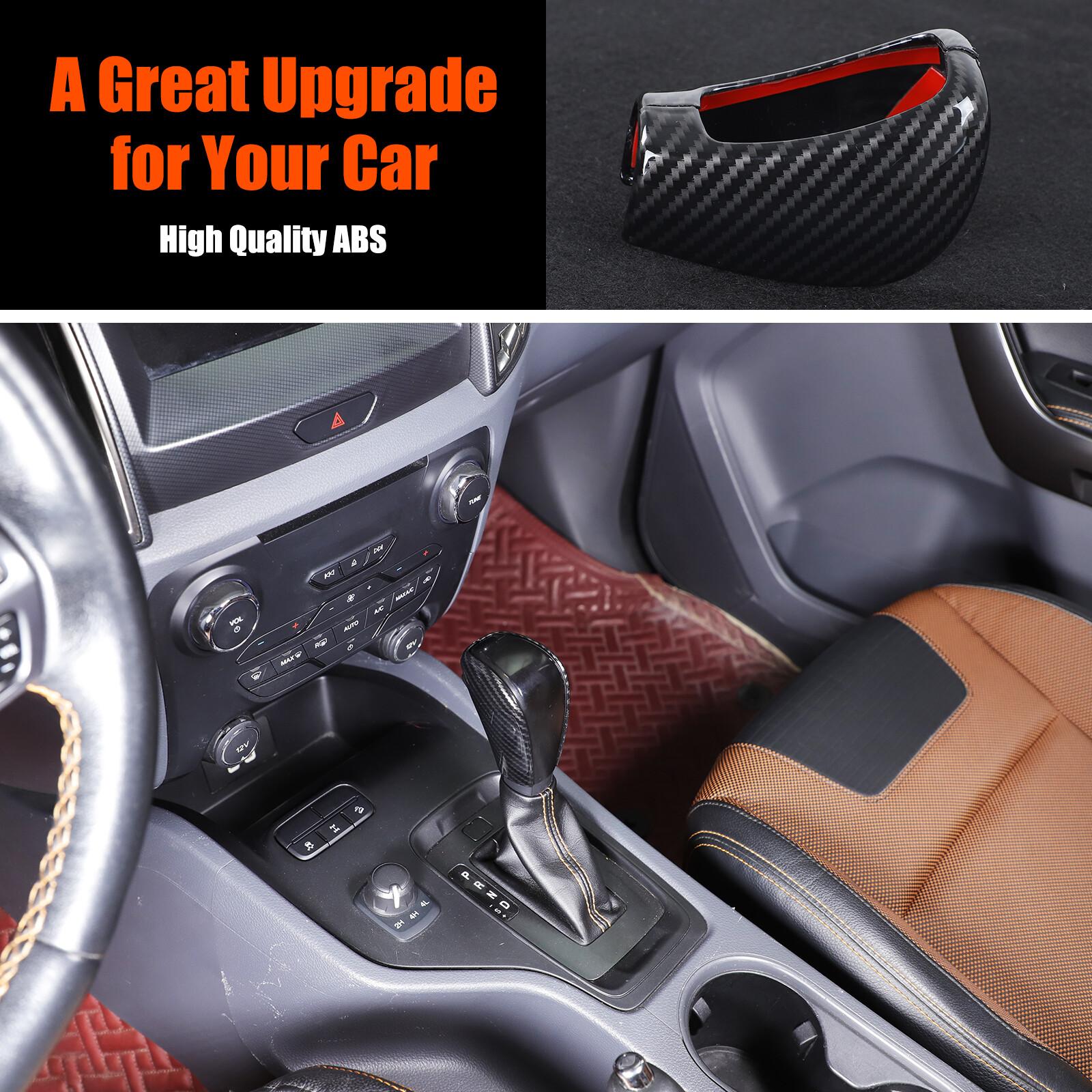 ABS Carbon Fiber Gear Shift Knob Back Trim For Ford Everest/Ranger T6/T7 2015-18