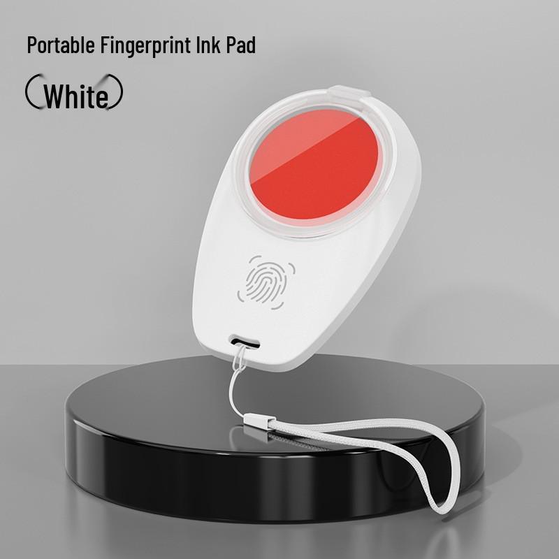 Portable Quick-Drying Red Ink Fingerprint Pad - Safe, Easy To Wipe, Small Size