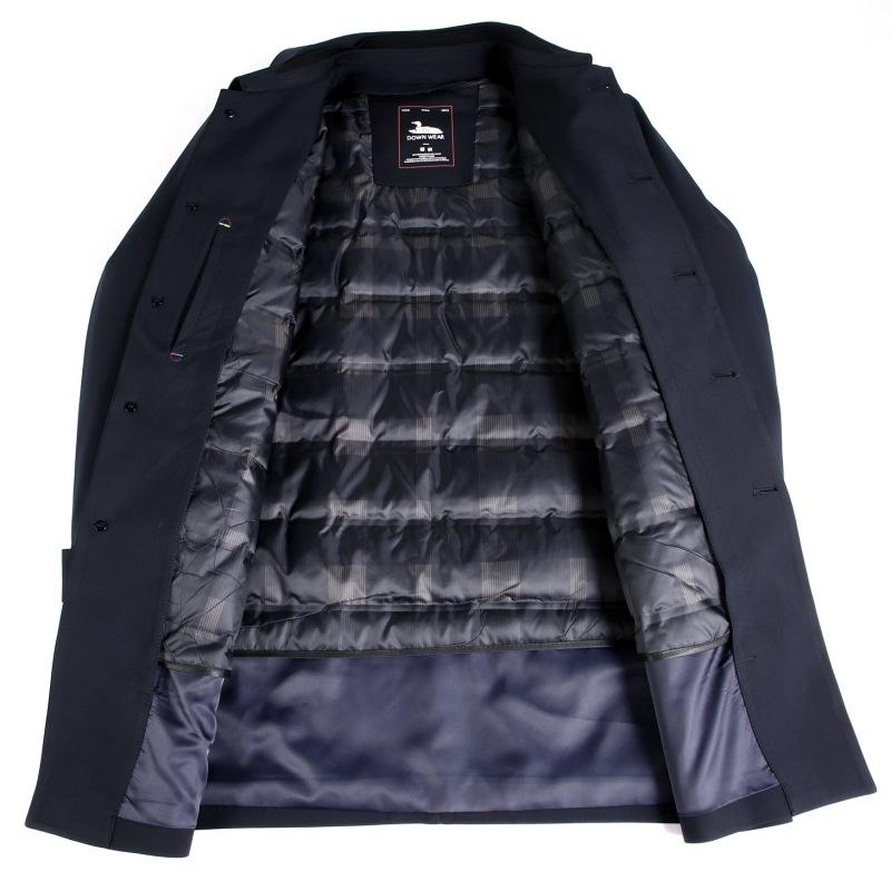 New autumn and winter lightweight down jacket, mid-length down windbreaker, business casual middle-aged men's winter jacket