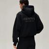 Essentials Kapuzen-Reißverschluss-Sweatshirt Herren Damen Oversized Baumwoll-Pullover Mit Buchstaben-Print Auf Dem Rücken Winterlich Warm Fleecegefüttert