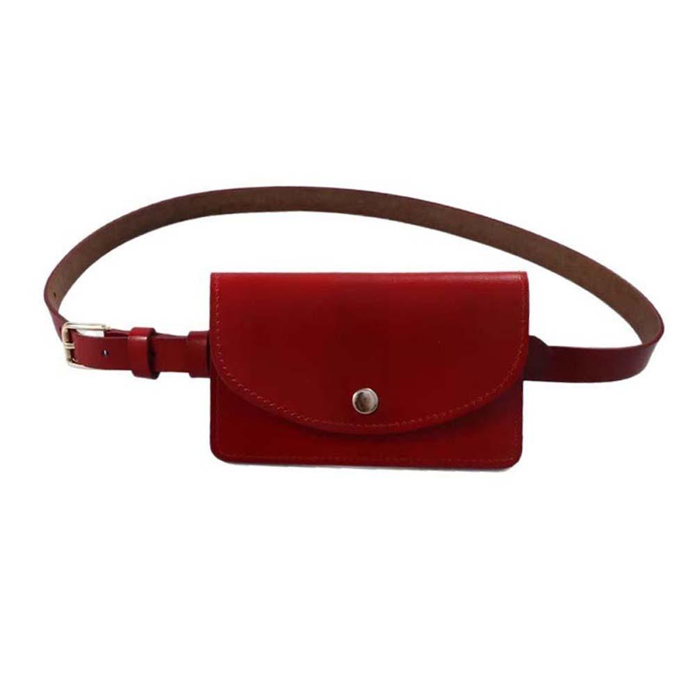 2 in 1 Waistband Waist Bag Detachable PU Leather Coin Purse Simple Waist Belt With Bag  Work