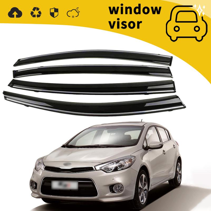 Kia K-Series (2011-2020) Car Door Rain Visor, Window Eyebrow for All-Weather Protection and Styling