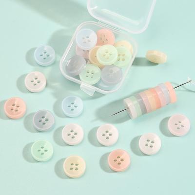 Round Shirt Buttons Men'S And Women'S Clothes Shirt Cardigan Chiffon Shirt Small Buttons Versatile High-End Resin Button Accessories