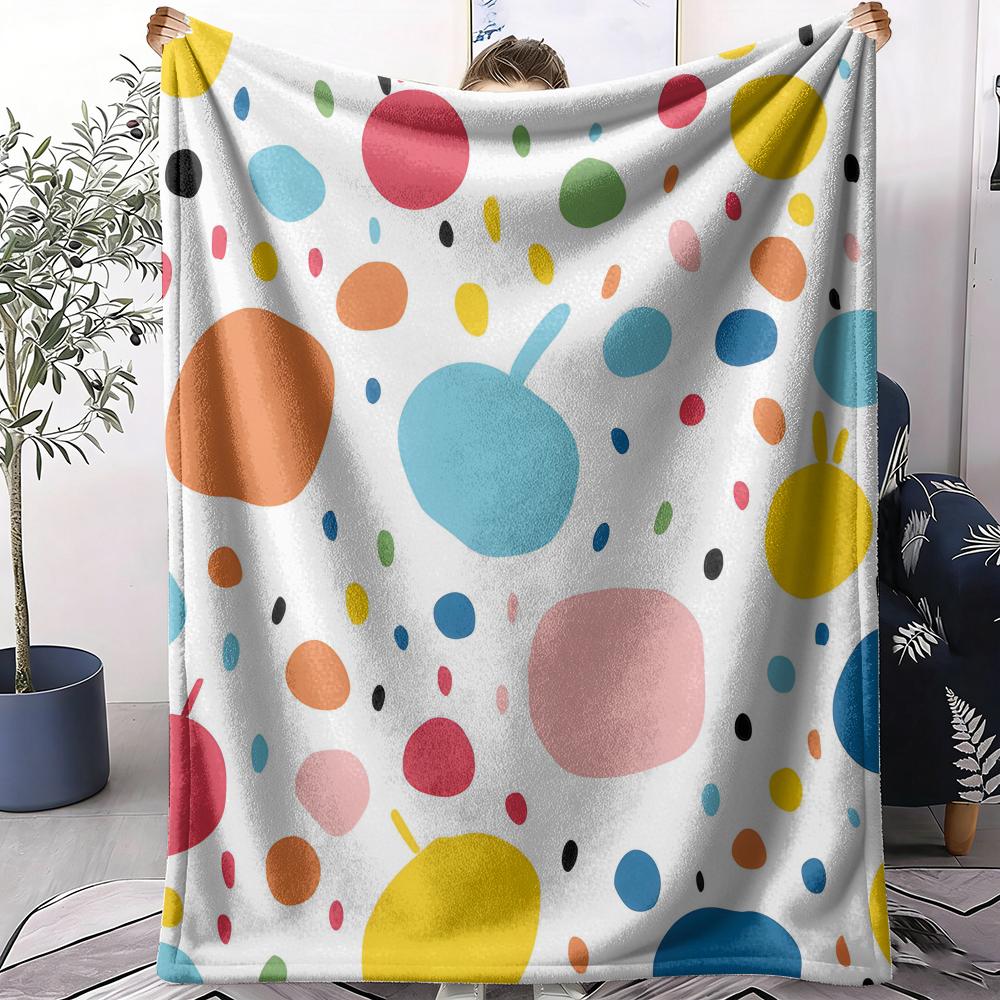 Colorful Vectors Throw Soft Flannel AC Blanket Lightweight Summer Nap Throw Cozy  Blanket for Sofa Bed Travel Home