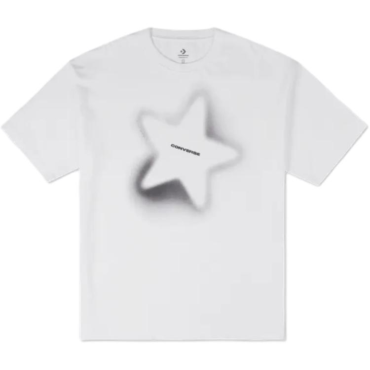 Converse Men's White T Shirts Crew Neck Moderate Straight Fit 10027949-A01 Cm