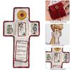 1PC woven prayer pocket PocketShrinewithSilverCrossIncludedInside