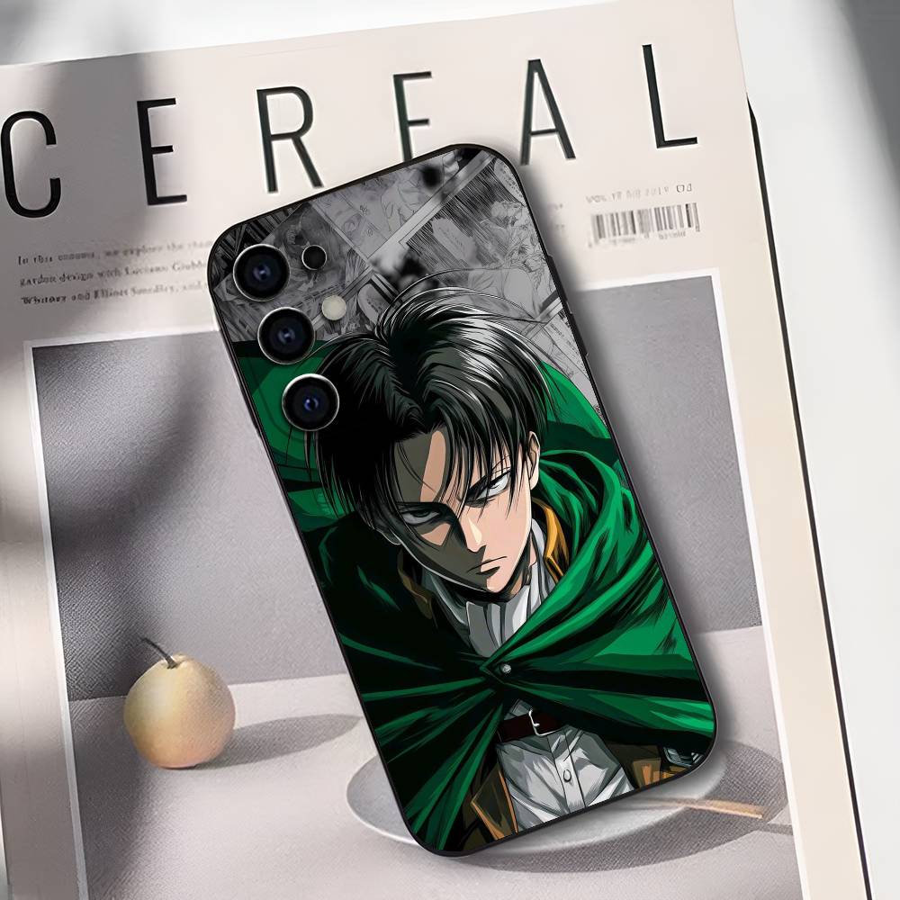L-Levi Ackerman A-Attack On T-Titans Phone Case For Samsung S25,S24,S21,S22,S23,S30,Ultra,S20,Plus,Soft Silicone Black Cover