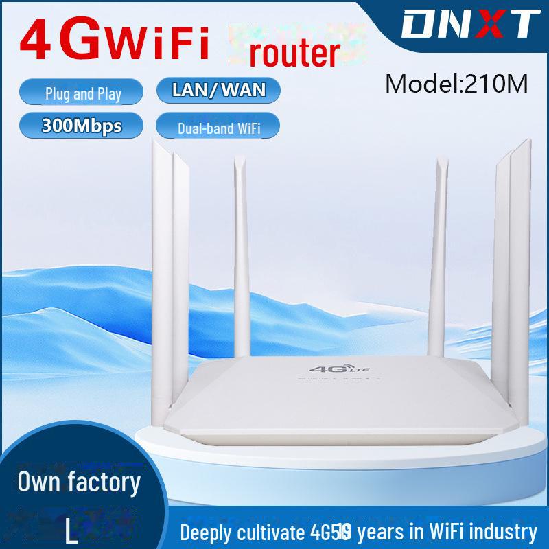 

4G LTE Wireless Wi-Fi Home/Office Router with SIM Card and 3 Network Ports 210M-E Euro-Asian Version US Standard