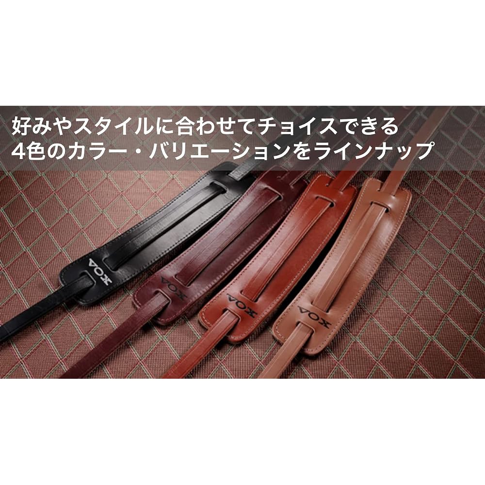 Vox MM25-BRG Guitar Strap Leather Leather 60's VINTAGE STRAP Red Red