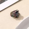 Huajie Cosplay Rings Spider Climbing Zircon Colorful Flower Creative Women's Ring Party  Trend
