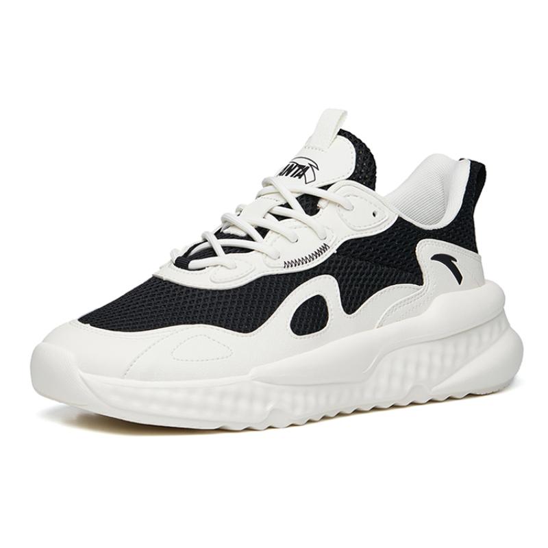 Anta Life Collection Low-Top Sports Casual Shoes Men's White Black Sneakers 112238869S-2